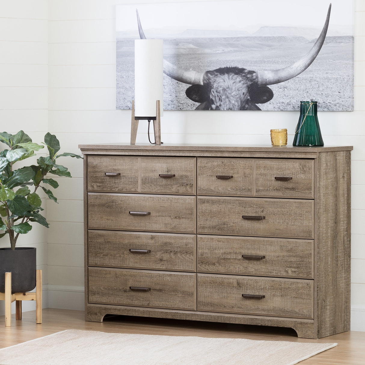 Versa Country Cottage 8-drawer Double Dresser