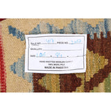 South-Western Reversible Oriental Kilim Area Rug Hand-Woven Carpet - 3'2" x 3'5" Square