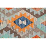 South-western Geometric Kilim Oriental Runner Rug Wool Flat-weave - 2'8" x 9'10"