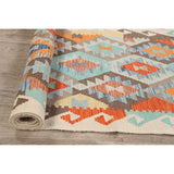 South-western Geometric Kilim Oriental Runner Rug Wool Flat-weave - 2'8" x 9'10"