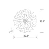 Southern Patio 23 in. H Flower Outdoor Metal Wall Decor