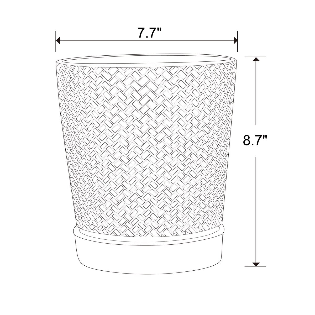 Southern Patio Alice Ceramic Indoor Pot Planter, 2-Pack - 8" Diameter (2-pack)