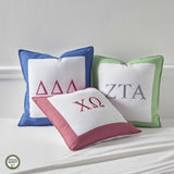 Southern Tide Chino Kappa Delta Monogrammed Feather and Down Filled Decorative Pillow 16-inch