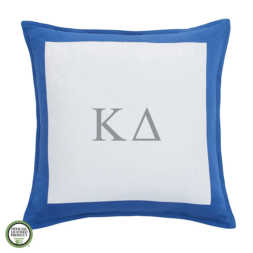 Southern Tide Chino Kappa Delta Monogrammed Feather and Down Filled Decorative Pillow 16-inch