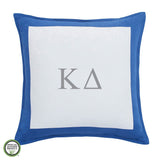 Southern Tide Chino Kappa Delta Monogrammed Feather and Down Filled Decorative Pillow 16-inch