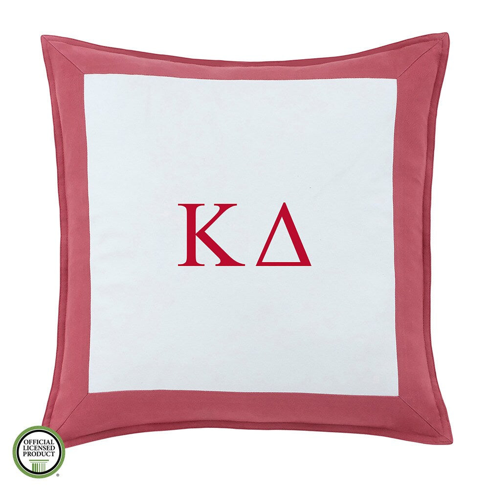 Southern Tide Chino Kappa Delta Monogrammed Feather and Down Filled Decorative Pillow 16-inch