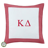 Southern Tide Chino Kappa Delta Monogrammed Feather and Down Filled Decorative Pillow 16-inch