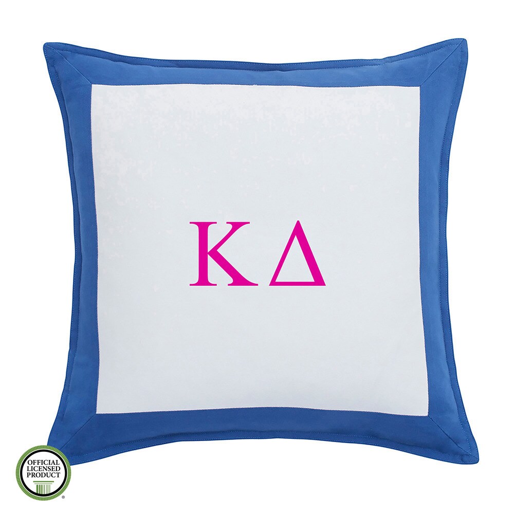 Southern Tide Chino Kappa Delta Monogrammed Feather and Down Filled Decorative Pillow 16-inch