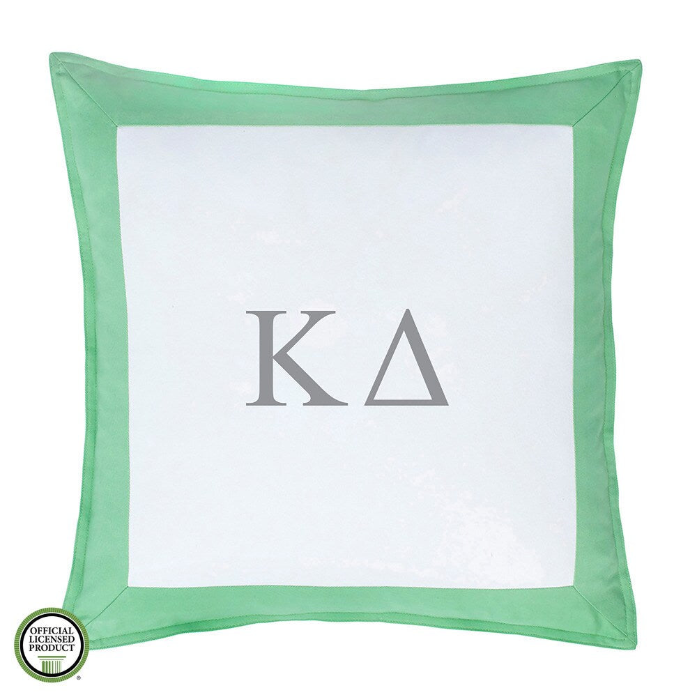 Southern Tide Chino Kappa Delta Monogrammed Feather and Down Filled Decorative Pillow 16-inch
