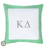 Southern Tide Chino Kappa Delta Monogrammed Feather and Down Filled Decorative Pillow 16-inch