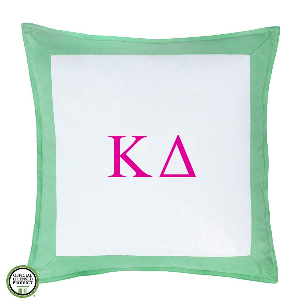 Southern Tide Chino Kappa Delta Monogrammed Feather and Down Filled Decorative Pillow 16-inch
