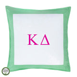 Southern Tide Chino Kappa Delta Monogrammed Feather and Down Filled Decorative Pillow 16-inch