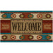 Southwest Welcome Entryway Floor Mat Made in The USA Low Profile Protective Non-Skid Rubber Backing 29.5" by 17.75"