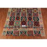 Southwestern / Geometric Kilim Oriental Area Rug Flatweave Wool Carpet - 8'7"x 11'5"