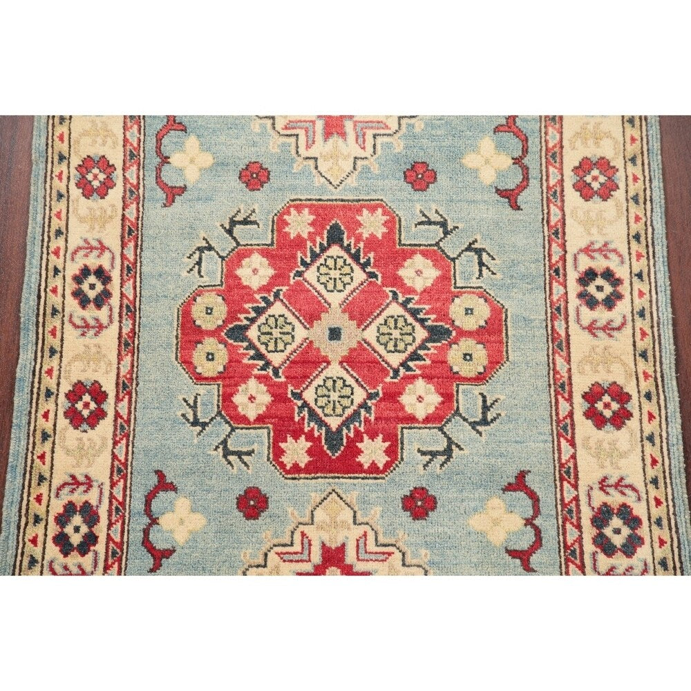 Southwestern Hand Knotted Pakistan Kazak-Chechen Oriental Area Rug - 4'0" x 2'9"