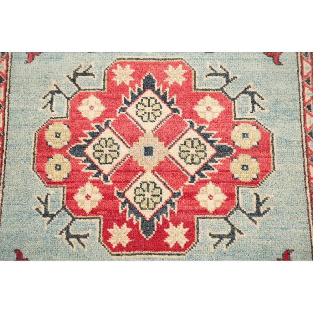 Southwestern Hand Knotted Pakistan Kazak-Chechen Oriental Area Rug - 4'0" x 2'9"