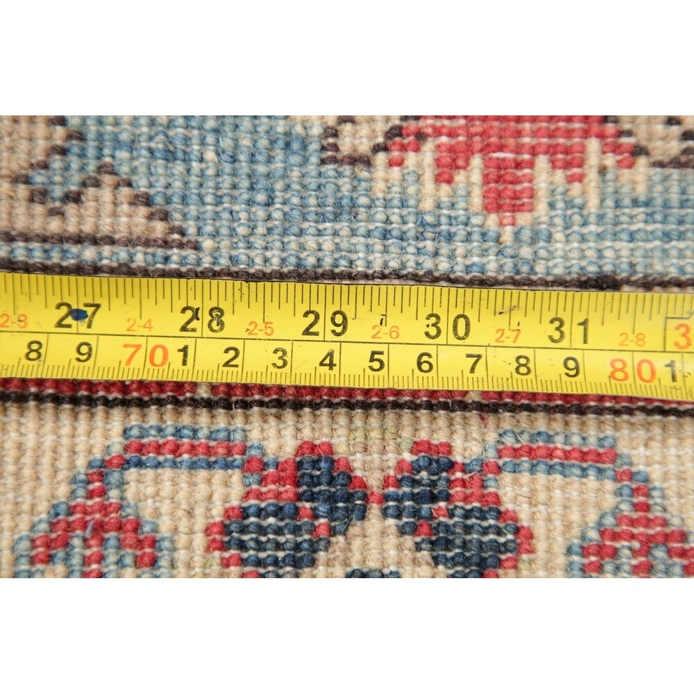 Southwestern Hand Knotted Pakistan Kazak-Chechen Oriental Area Rug - 4'0" x 2'9"