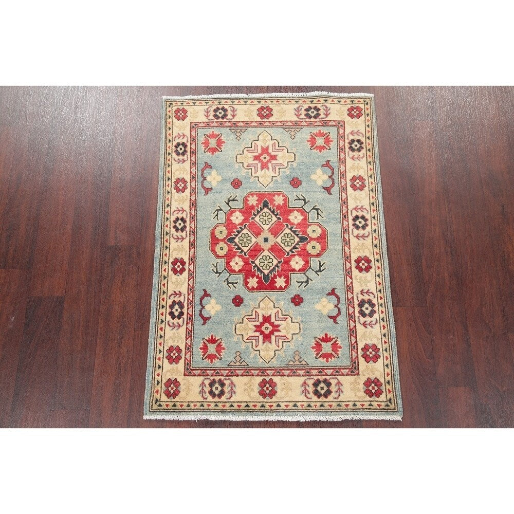 Southwestern Hand Knotted Pakistan Kazak-Chechen Oriental Area Rug - 4'0" x 2'9"