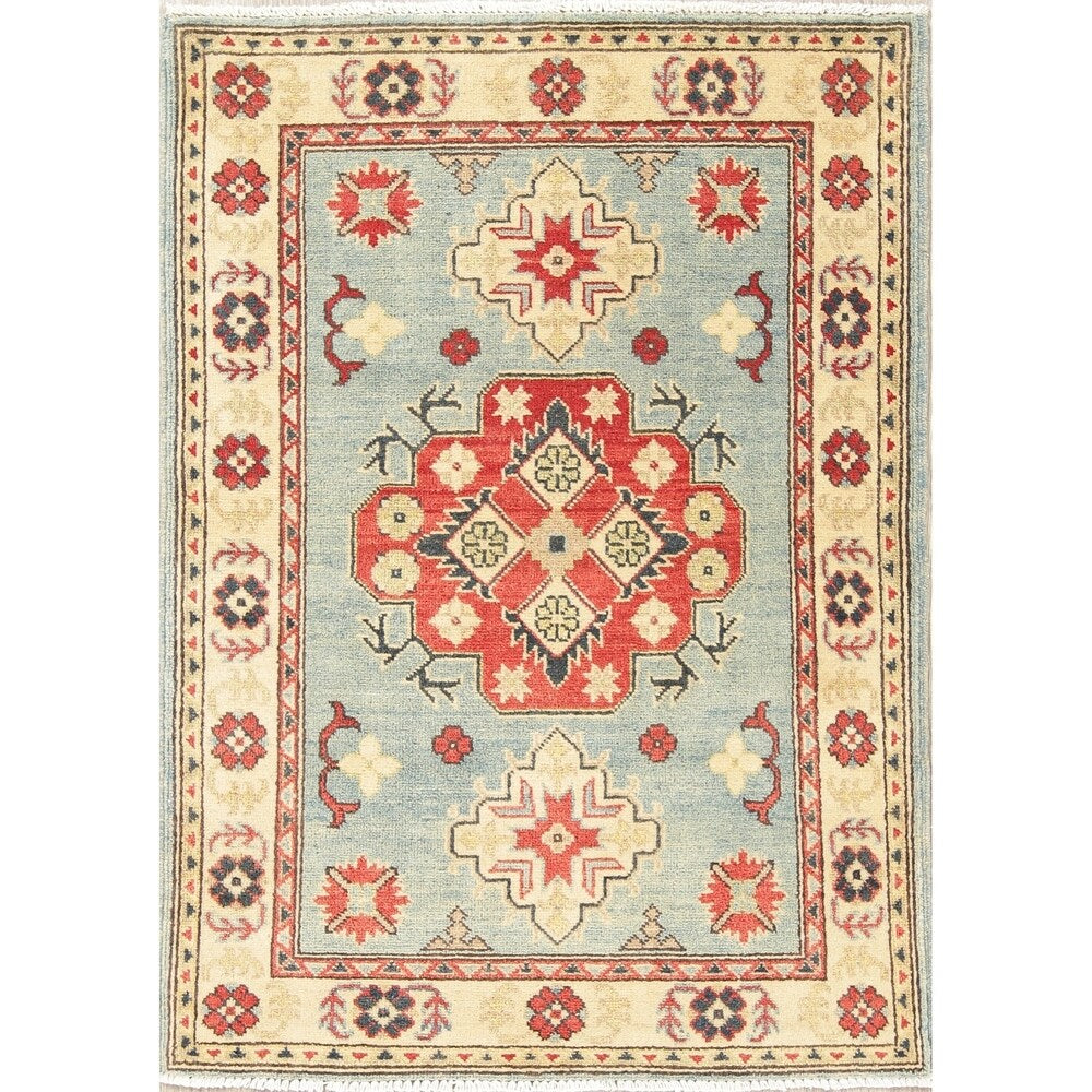 Southwestern Hand Knotted Pakistan Kazak-Chechen Oriental Area Rug - 4'0" x 2'9"