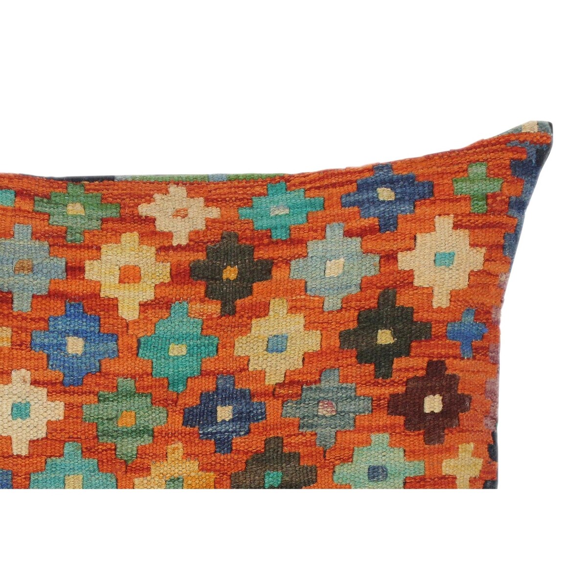 Southwestern Jetta Hand-Woven Turkish Kilim Throw Pillow