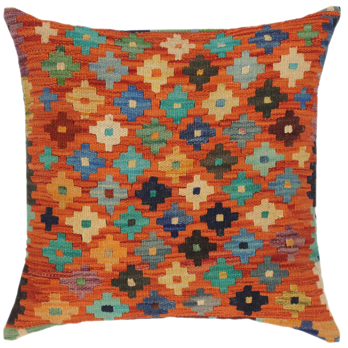 Southwestern Jetta Hand-Woven Turkish Kilim Throw Pillow