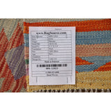 Southwestern Kilim Rug Flatweave Reversible Foyer Wool Carpet - 3'4"x 5'3"