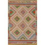 Southwestern Kilim Rug Flatweave Reversible Foyer Wool Carpet - 3'4"x 5'3"