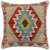 Southwestern Mccoy Turkish Hand-Woven Kilim Pillow - 18'' x 18''