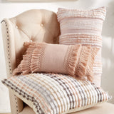 Space-Dyed Tufted Decorative Pillow - Blush