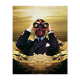 Space Watcher Collage Figurative Mountains Nature Art Print/Poster