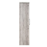 Spacious Wooden Curio Cabinet With Two Glass Doors, Gray