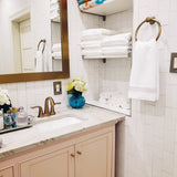 Sparkles Home Stripe Rhinestone Hand Towel (Set of 2)