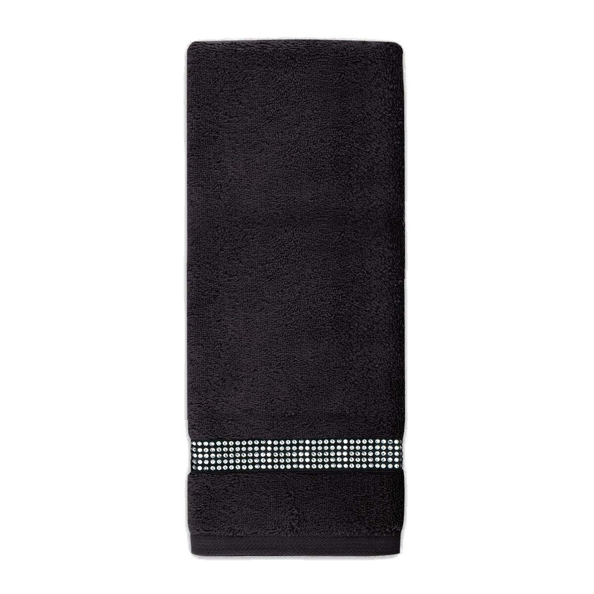 Sparkles Home Stripe Rhinestone Hand Towel (Set of 2)