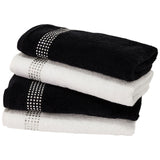 Sparkles Home Stripe Rhinestone Hand Towel (Set of 2)