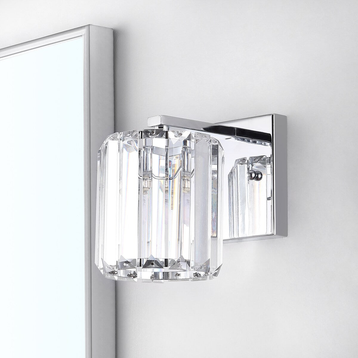 Spaulding Prism Vintage Metal/Glass Classic Glam LED Vanity Light, by JONATHAN Y