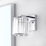 Spaulding Prism Vintage Metal/Glass Classic Glam LED Vanity Light, by JONATHAN Y