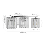Spaulding Prism Vintage Metal/Glass Classic Glam LED Vanity Light, by JONATHAN Y