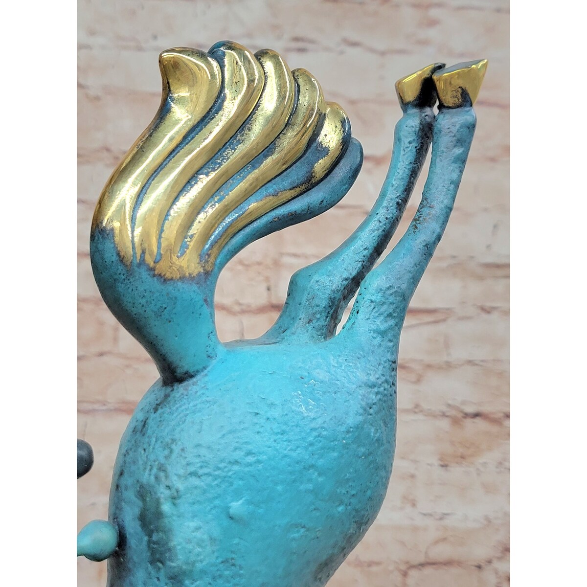 Special Patina Abstract Modern Artwork Rearing Horse Bronze Sculpture