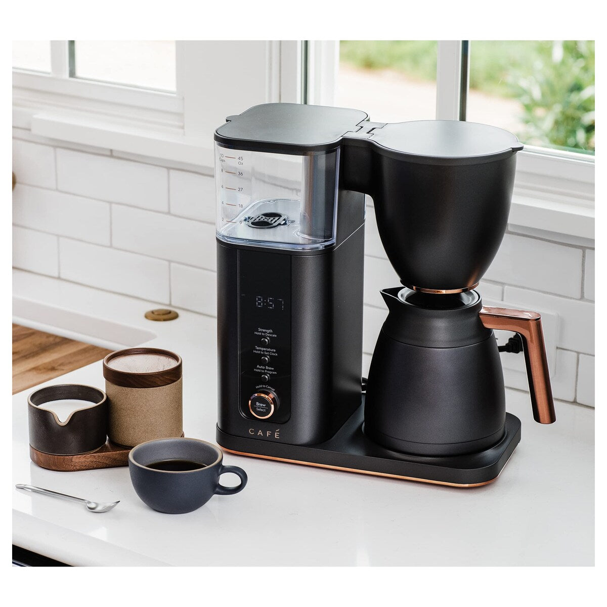 Specialty Drip Coffee Maker 10-Cup Insulated Thermal Carafe WiFi Enabled Voice-to-Brew Technology Smart Home Kitchen Essentials