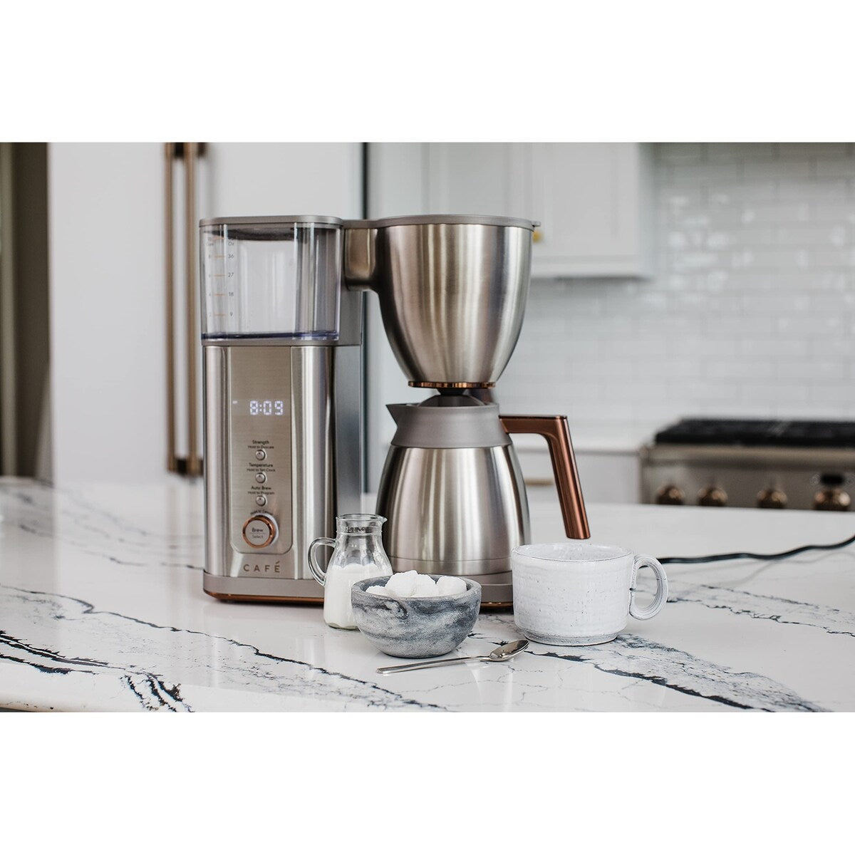 Specialty Drip Coffee Maker 10-Cup Insulated Thermal Carafe WiFi Enabled Voice-to-Brew Technology Smart Home Kitchen Essentials