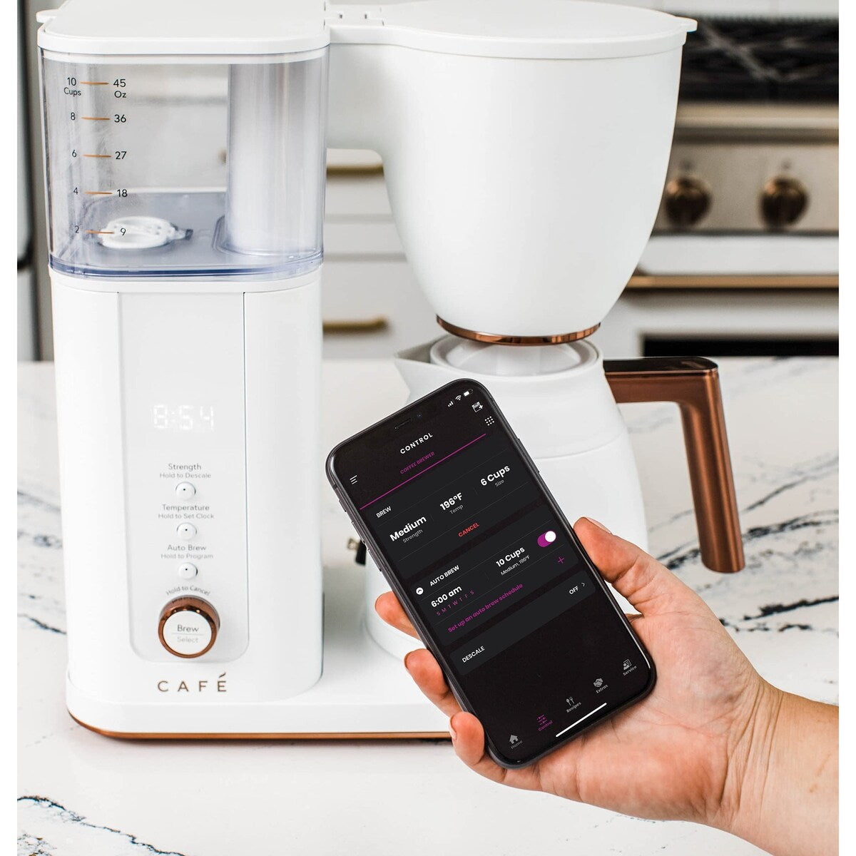 Specialty Drip Coffee Maker 10-Cup Insulated Thermal Carafe WiFi Enabled Voice-to-Brew Technology Smart Home Kitchen Essentials