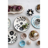 Speckled Stoneware Platter with Scalloped Edge - 18.0"L x 10.0"W x 2.0"H