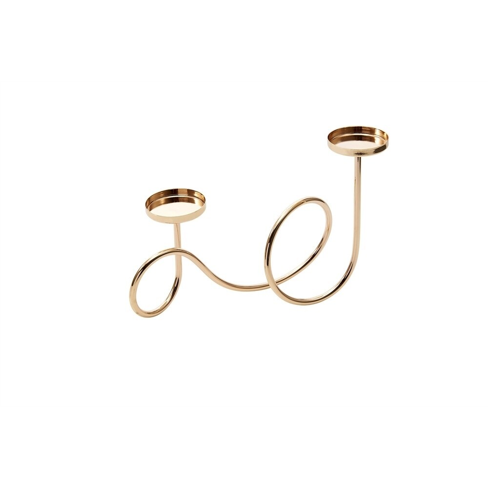 Spectacular Decorative Metal Candle Holder, Bronze