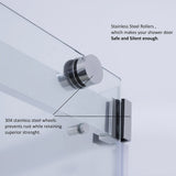 Spezia 48" W x 76" H Frameless Shower Enclosure in Brushed Nickel - 48" W x 76" H