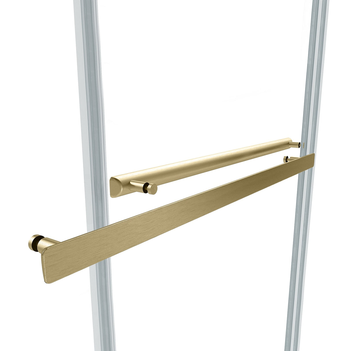 Spezia 48" W x 76" H Sliding Frameless Shower Enclosure,Brushed Gold