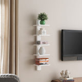 Spine Wall White Book Shelves
