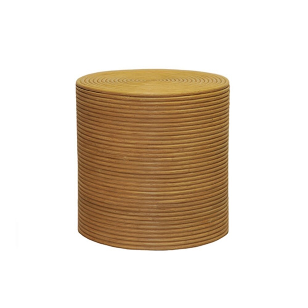 Spiral Rattan Round Side Table