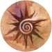 Spiral Sun Natural Sandstone Coaster 4 Pack Eco-Friendly, Absorbent, Easily Wipes Clean