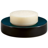 Spirella Jaro Black/Petrol Stoneware Soap Holder - Black