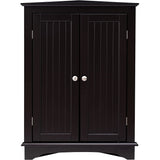 Spirich Home Floor Corner Cabinet with Two Doors and Shelves, Free-Standing Corner Storage Cabinets,White